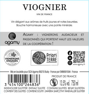Alternative view of Vin de France Viognier Blanc 2023